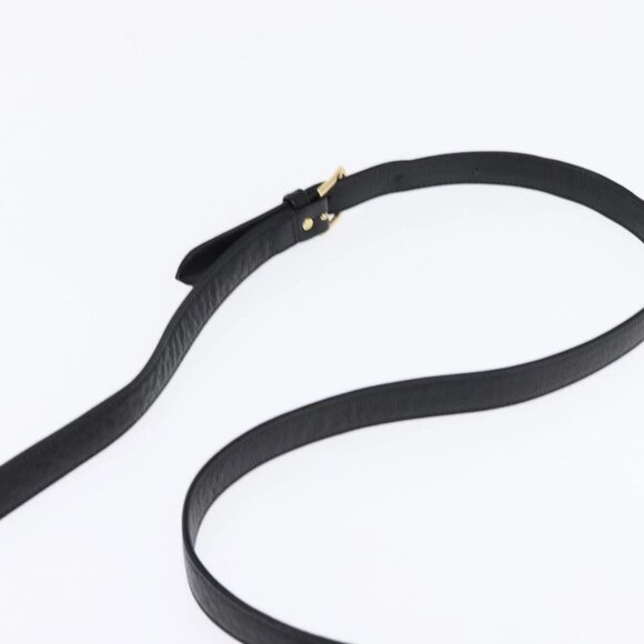 SAINT LAURENT Shoulder Bag Leather Black Gold Auth 148350 - Picture 9 of 16